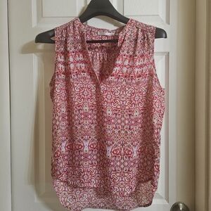 Violet & Claire Red and White Patterned Blouse